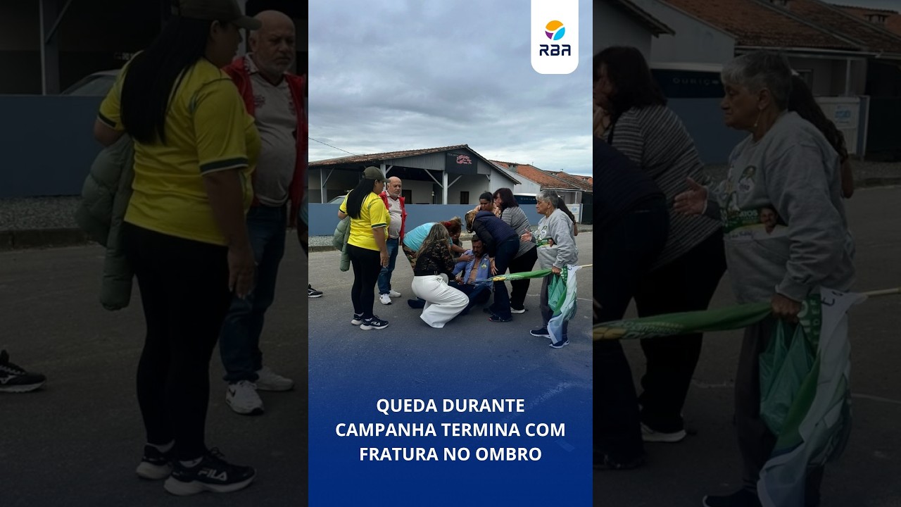 Candidato natural de Rio do Sul é levado ao hospital após queda em SC