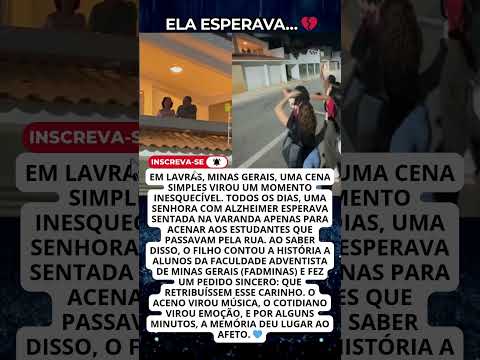 Estudantes da FADMINAS emocionam idosa com Alzheimer em serenata espontânea em MG