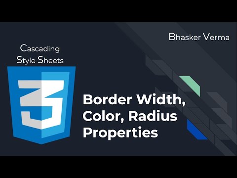 CSS Tutorial for beginners in Hindi 19| Border Width Color Radius Style properties