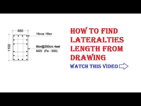 How to find Lateral ties length from drawing Video