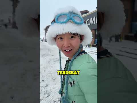 Dia berdandan cantik agar bisa bermain Ski