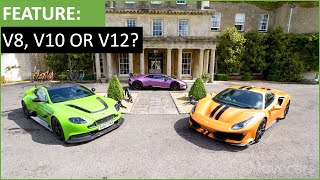 Best engine? V8 or V10 or V12? Ferrari, Lamborghini and Aston Martin! With Tiff Needell