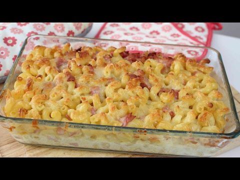 Rezept - NUDELAUFLAUF mit Schinken und Käse | Kochvideo #Kochenmitmelodie