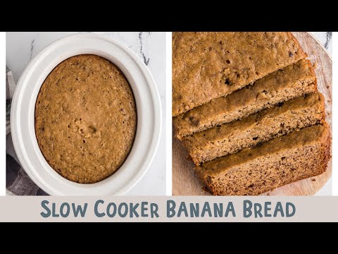 🍌Slow Cooker Banana Bread (Tastes like grandma made it!)