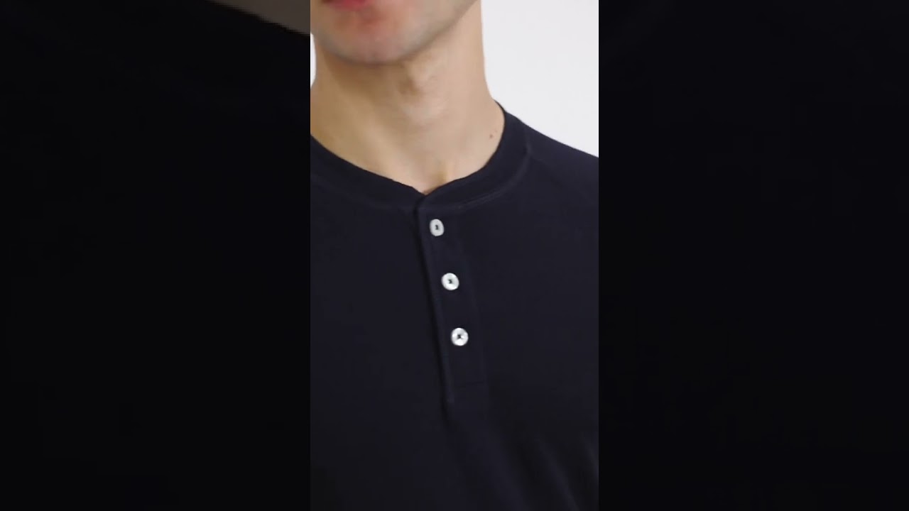 Cloud Short Sleeve Henley / Navy