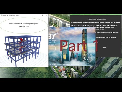 G+2  Building Part 1 Grid Management in ETABS V18 In Amharic By Abel M