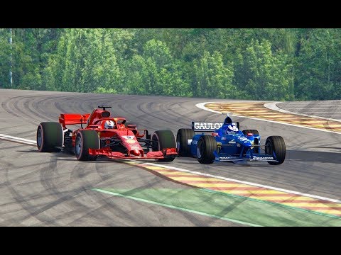 Ferrari F1 2018 vs Prost F1 1998 - Spa