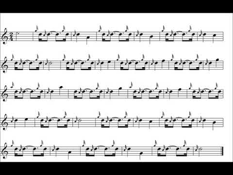 Great Highland Bagpipes Intermediate Exercise 14 – low pitch normal speed