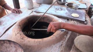 Tandoori Roti making in a Dhaba, Ambala