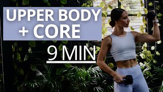 9 MIN ARM & ABS WORKOUT FOR TONING | Do This Everyday To Lose Arm & Belly Fat