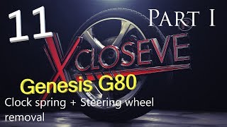 فك دريكسيون و شريط الايرباج للجينيسس Genesis G80 steering wheel and clock spring removal