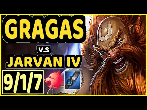 NJI (GRAGAS) vs JARVAN IV - 9/1/7 KDA JUNGLE GAMEPLAY - EUW Ranked MASTER