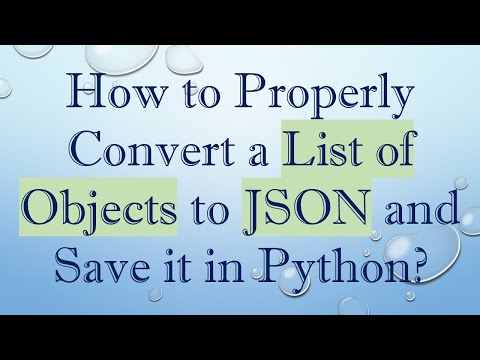 Python Save List To Json