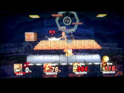 Random Brawl Fights -  Fox VS Samus VS King Dedede VS Captain Falcon