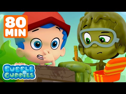 Bubble Guppies Super STINKY Adventures! w/ Oona, Nonny & Molly | 80 Minutes | Bubble Guppies