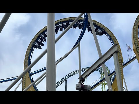 Front row point of view footage of Colossus the Fire Dragon