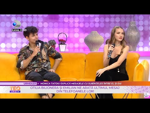 Teo Show(15.11.) - PROVOCARE! Otilia Bilionera si Emilian nearata ultimul mesaj din telefoanele lor!
