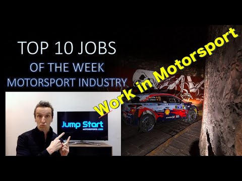 TOP 10 JOBS of the week from MOTORSPORT industry