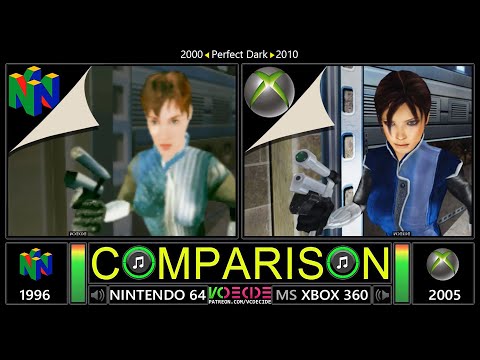 Perfect Dark (Nintendo 64 vs Xbox 360) Side by Side Comparison @vcdecide