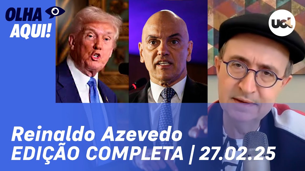 Reinaldo Azevedo ao vivo: Dino defende Moraes; reação do Itamaraty aos EUA; Trump ataca imprensa