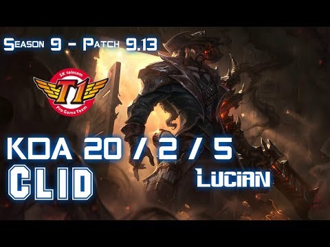 SKT T1 Clid LUCIAN vs XAYAH ADC - Patch 9.13 KR Ranked