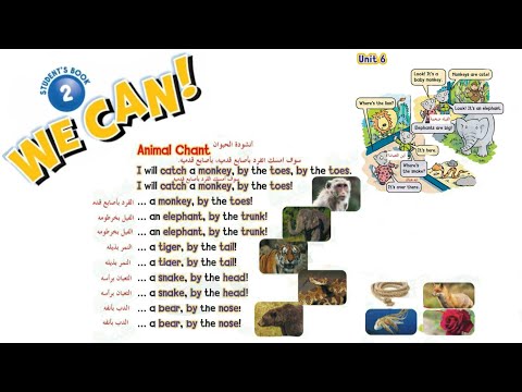انجليزي unit 6 we can2 الوحدة 6 الدرس 1 wild Animals Rhythms and Listening نشيد Animal chant