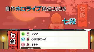【TNDE】【創作段位】自作ホロライブ段位 2026 七段