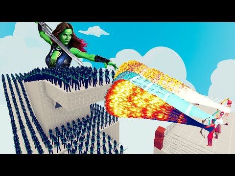 100x GAMORA + 2x GIANT vs 3x EVERY GOD - Totally Accurate Battle Simulator TABS
