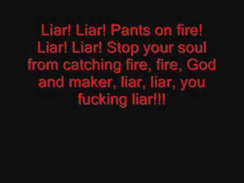 Liar Liar (Burn In Hell) by The Used Lyrics