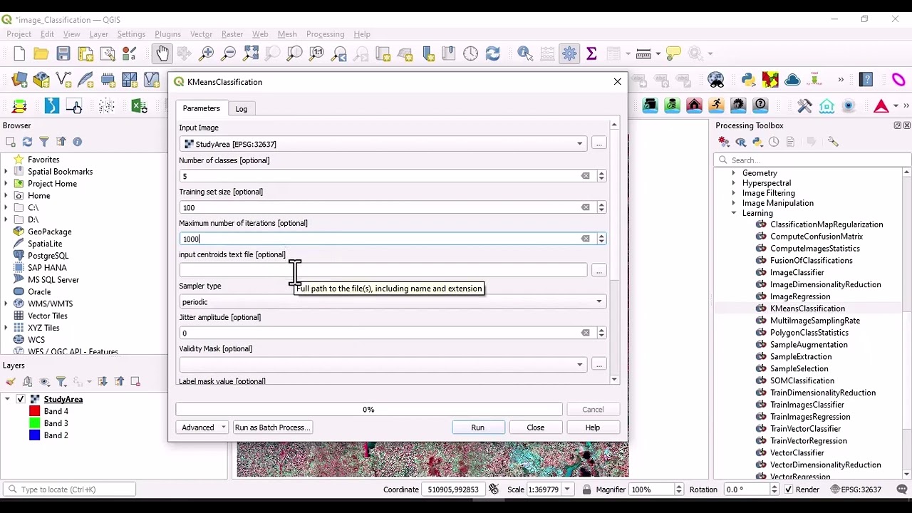 Unsupervised Image classification with Kmean Classification algorithm in QGIS (Image analysis part4)