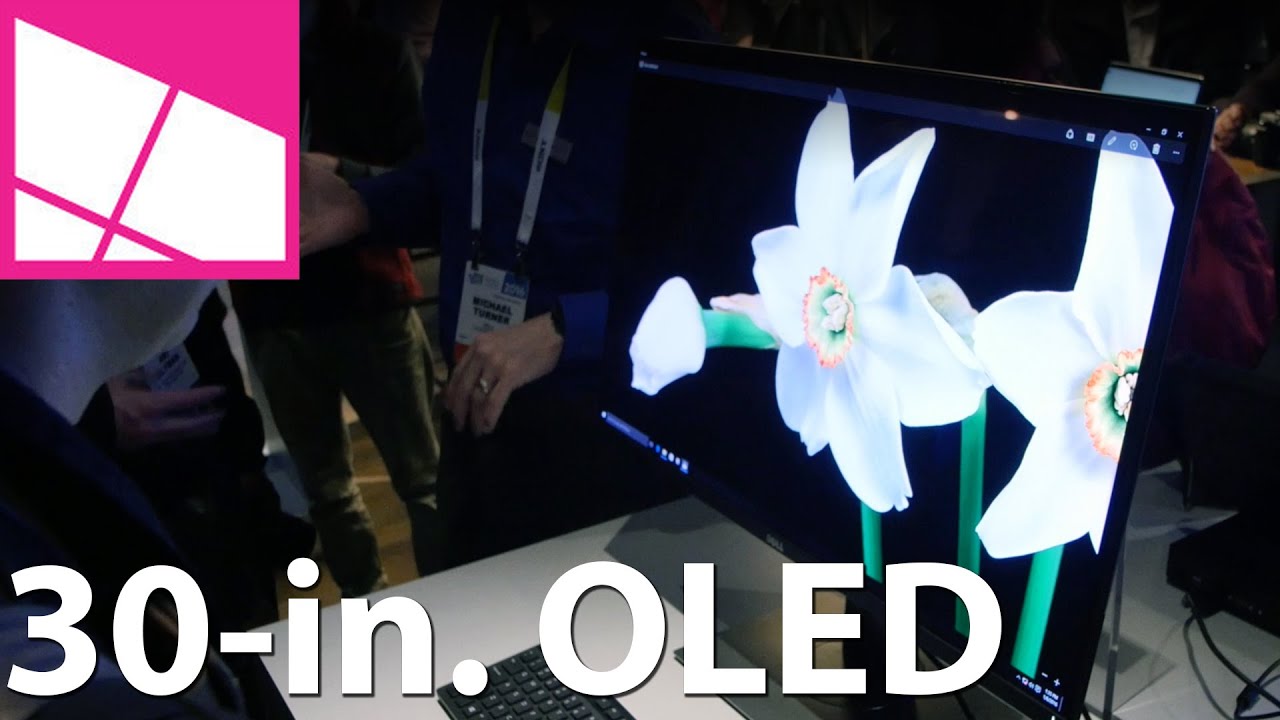 Dell UltraSharp 30 OLED 4k monitor hands-on from CES 2016 - YouTube