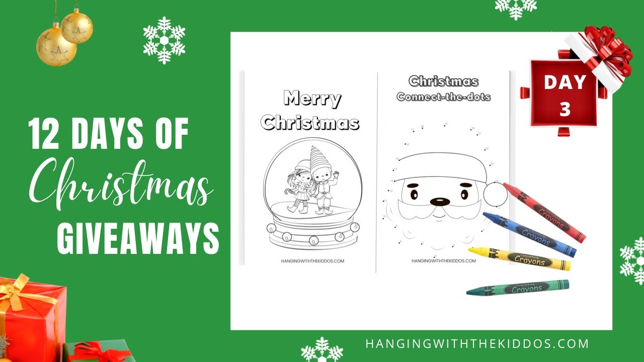 Day 3 12 Days Of Christmas Giveaways| Free Christmas Coloring Book Printable
