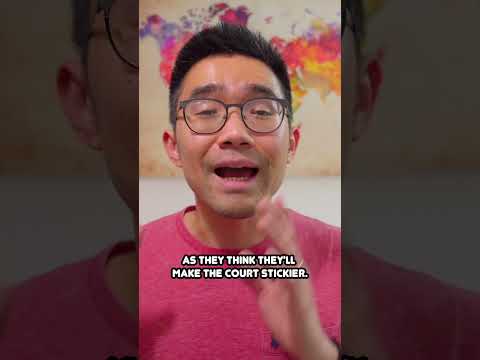Part of a video titled How Do You Play Badminton In Slippery Or Dusty Sports ... - YouTube