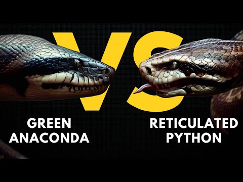 GREEN ANACONDA VS RETICULATED PYTHON