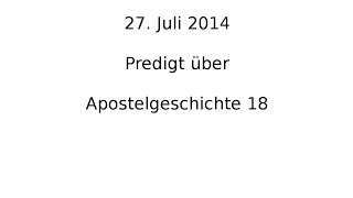 preview picture of video '140727 Predigt über Apostelgeschichte 18 in Vaale'