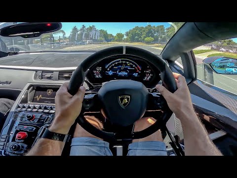 POV: Novitec Lamborghini Aventador SVJ ( LOUD EXHAUST CITYDRIVE )