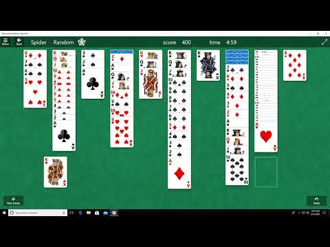 Microsoft Solitaire Collection Spider 4 Suits Random On Windows 10 21-2-2024