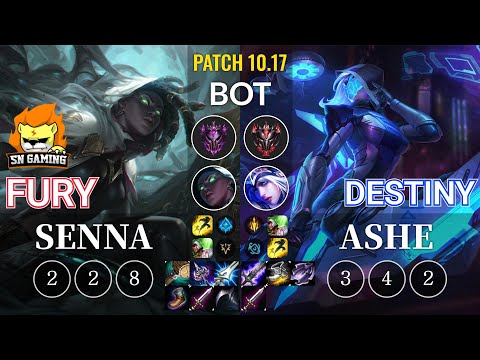 SN Fury Senna vs Destiny Ashe Bot - KR Patch 10.17