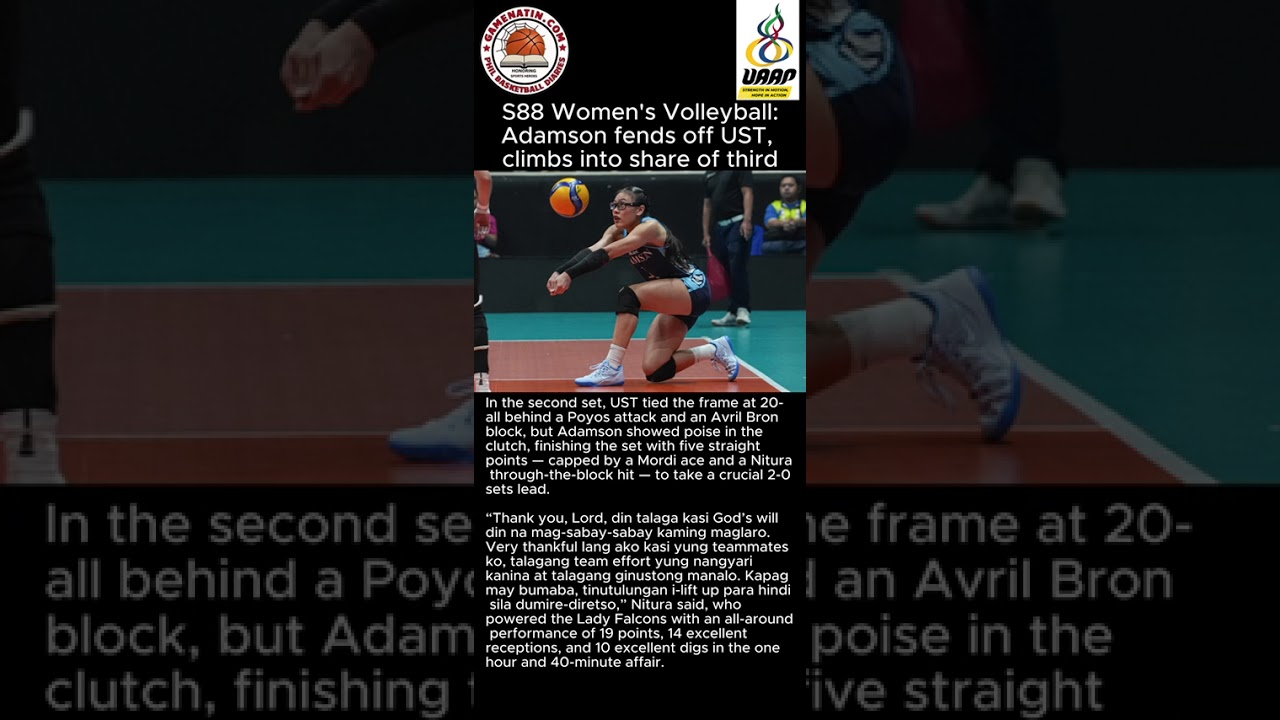 UAAP Women's Volleyball: Adamson moves up to third after outclassing UST