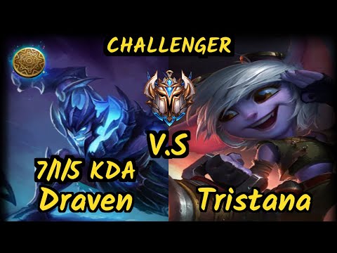 S04 Upset (DRAVEN) vs TRISTANA - 7/1/5 KDA BOTTOM ADC CHALLENGER GAMEPLAY - EUW