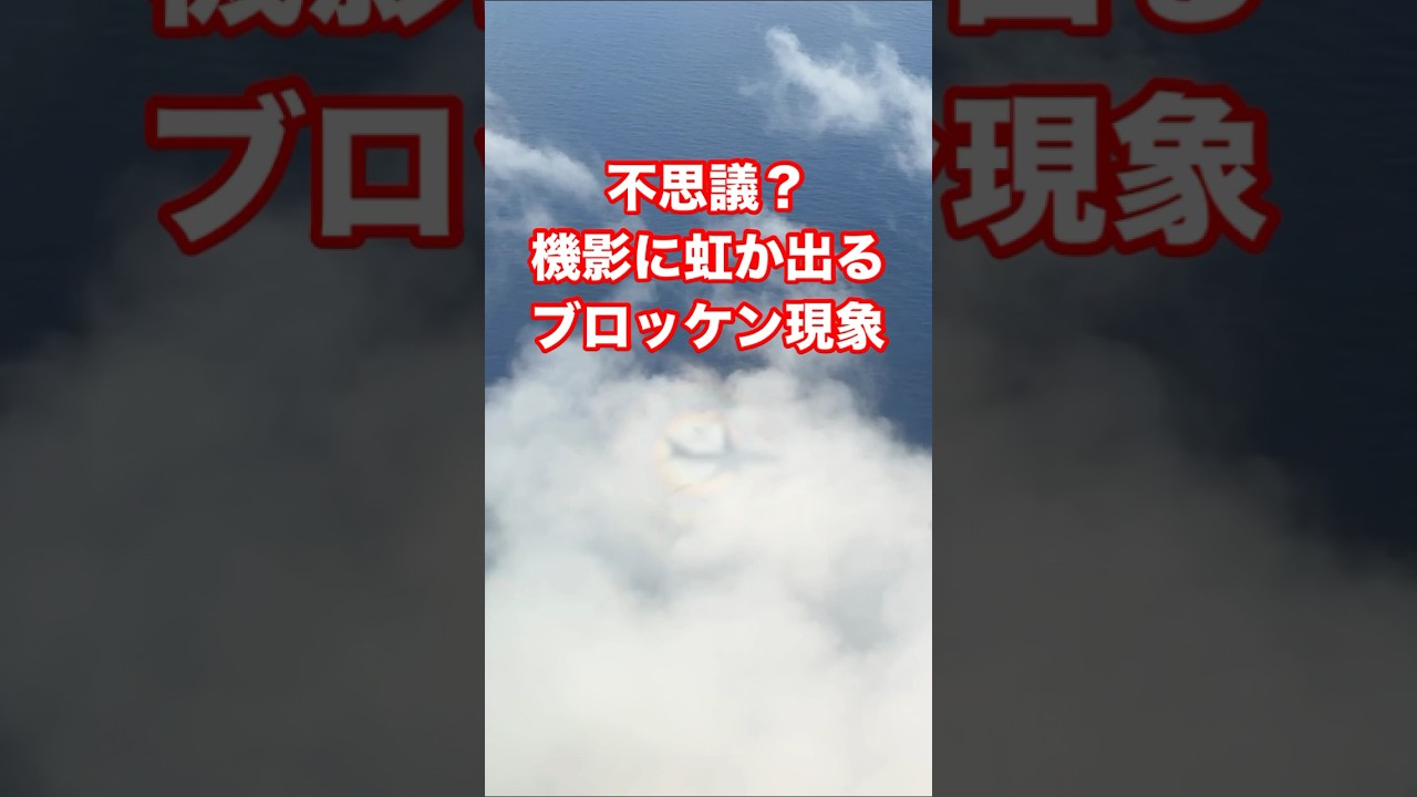 機影に虹が出る。ブロッケン現象 #沖縄旅行 #沖縄観光 #虹