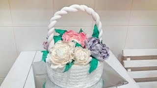 Торт Корзина с Цветами (Нежные Пионы) Торт корзина с цветами / Basket with flowers. Cake
