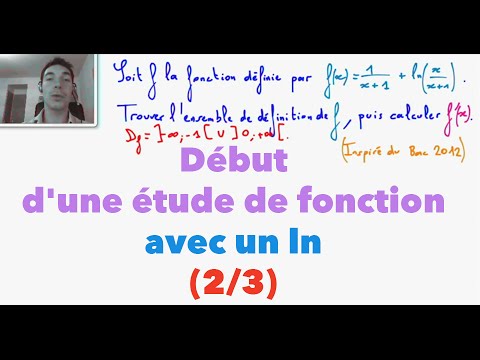 Début d'une étude de fonction avec un ln (2/3)