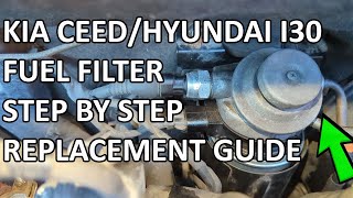 KIA CEED & HYUNDAI I30 FUEL FILTER CHNAGE STEP BY STEP ENGINE CODE P1186