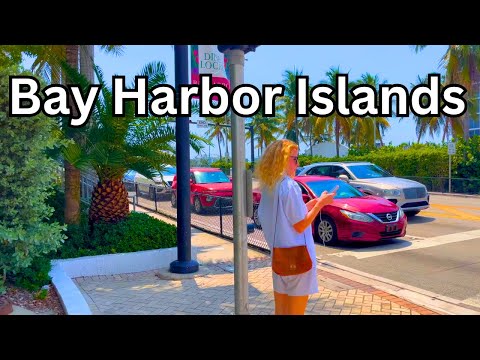 4K | MIAMI WALKING TOUR - Bay Harbor Islands & Surfside | USA