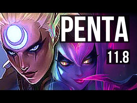 DIANA vs EVELYNN (JUNGLE) | Penta, 9 solo kills, 1.8M mastery, Legendary | TR Diamond | v11.8