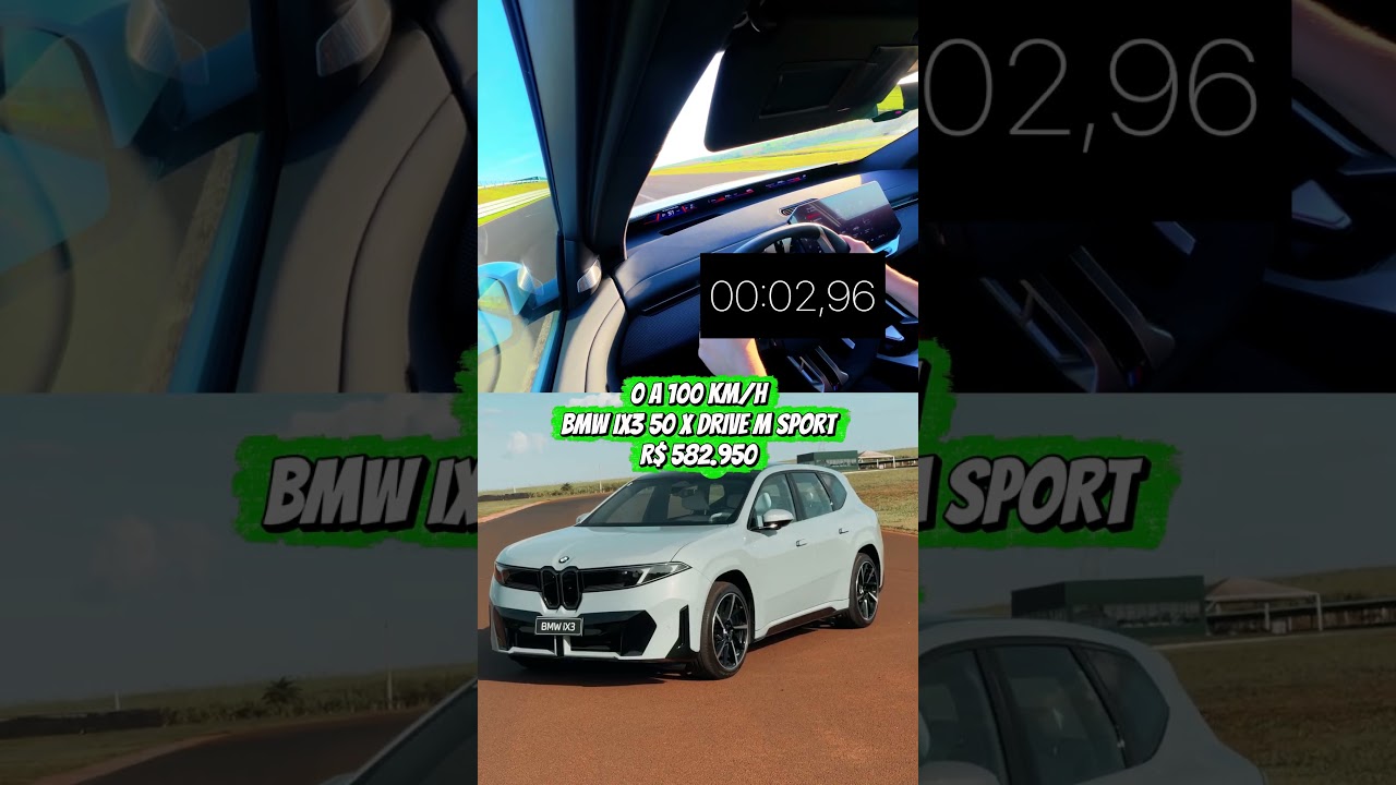 69 CV EM AÇÃO! Veja o 0 a 100 km/h do novo BMW iX3 de R$ 582 mil! 😱🔥