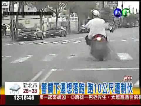 醉騎士蛇行 遭攔比中指嗆警