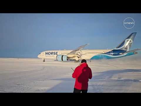 First ever Boeing 787 lands on frozen runway in Antarctica