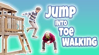 🦶🏾⬇️ A Toe Walker’s Jump: How to Jump Down Better | Pediatric PT for Toe Walking #40
